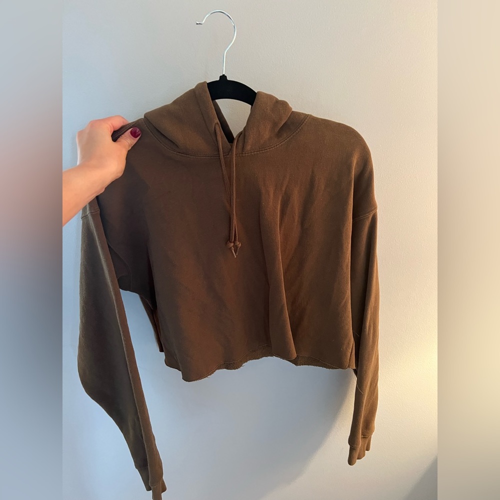Hunter Green Cropped Sweatshirt